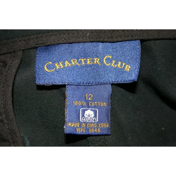Charter Club Women's Pants Black Button Zipper 12 - Picture 7 of 7